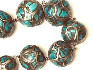 VINTAGE NECKLACE FROM INDIA WITH TAG - Picture 1 of 4