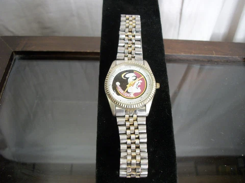 Florida State Seminoles 'FSU' Nelsonic Stainless Steel Watch & Band Tested Cover