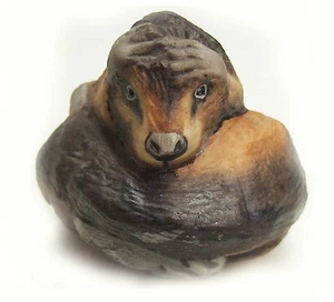 BEAVERS figurine by Boehm porcelain hand painted in USA New never Sold 2.5" TALL - Picture 1 of 3