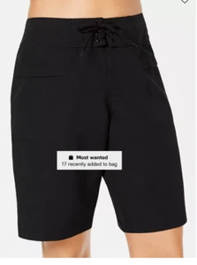 NWT $52 ISLAND ESCAPE 10" Board Shorts 7600990 Black FROM MACY'S SIZE 8 - Picture 1 of 2