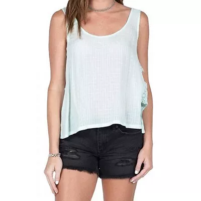 NEW VOLCOM BE EVERYTHING TANK CAMI TOP Aqua TEE  SMALL S196 $43.50 - Image 1 of 3