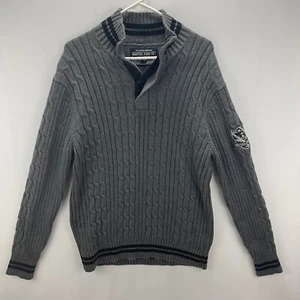 Nautica Jeans Sweater Gray Sweatshirt Pullover NJ-99 Men's Size Large - Picture 1 of 8
