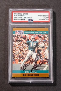 Bob Griese, Miami Dolphins - signed 1990 Pro Set football card - PSA/DNA - Picture 1 of 2