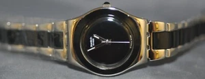 Swatch Ladies Irony Black Dial Two Tone Stainless Steel Watch YLS168G - Picture 1 of 5