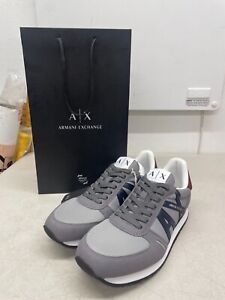 Armani Exchange Sneakers with Logo XUX017XCC68 Midnight Blue - US Size 10