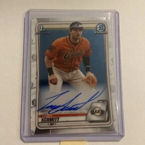 2020 BOWMAN CHROME 1ST AUTO CASEY SCHMITT SAN FRANCISCO GIANTS - Picture 1 of 2