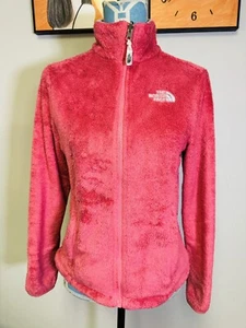 The North Face Pink Soft Fleece Full Zip Up 2 Pocket Jacket Adult Size Small - Picture 1 of 3
