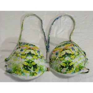 Victoria's Secret 34B Nieten Push Up BH Träger Geometrisch Limettengrün Urlaub - Bild 1 von 6