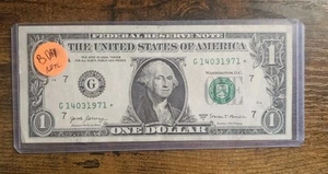 2017A Series star note $1 Dollar Birthday star Note 14th March 1971 14031971 - Picture 1 of 2