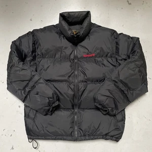 Vintage 1990s (1998) Timberland Puffer Goose Down Bomber Jacket Black L - Picture 1 of 14