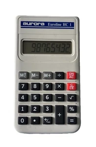 Aurora Euroline HC1 Calculette Calculatrice Vintage Retro Electronic Calculator - Afbeelding 1 van 4