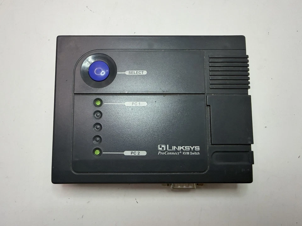 Vintage Linksys ProConnect KVM Switch KVM100SK – 2-Port – No Power Adapter - Image 1 of 4