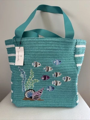 Vera Bradley Straw Tote Bag Antilles Treasure Perfect for beach and pool days - Image 1 of 4