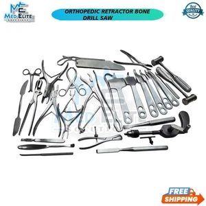 Orthopädischer Retraktor Knochen Bohrer Säge Chirurgische Chirurgie Instrumente 29 Set Stck. A+ - Bild 1 von 3