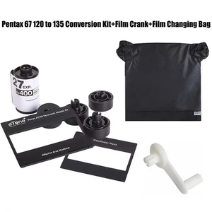 eTone Conversion Kit For Pentax 6x7 120 to 135 Panorama+Film Crank+Changing Bag - Picture 1 of 21