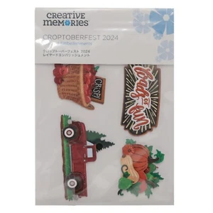 Creative Memories CroptoberFest 2024 Layered Embellishments Truck Pumpkin Apples - Picture 1 of 2