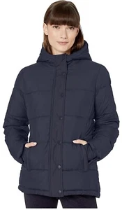 Essentials Womens Heavyweight Puffer Coat Navy Small - Picture 1 of 10