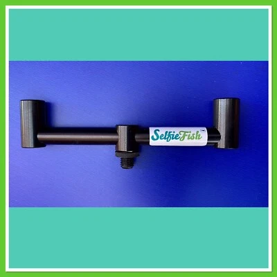 SELFIE FISH 2 x Buzz Bars schwarz 13cm, Qualität, Karpfenangeln Tackle Rod Pod Bank Sticks Auflagen