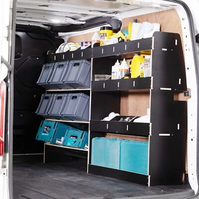 Ford Transit Custom L1 (SWB) 2012+ Toolbox & Rear HEXABOARD Van Racking Shelving - Image 1 of 4