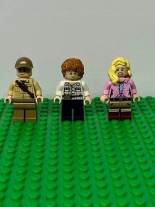 3 LEGO Jurassic World Ellie Sattler Gris Mitchell Ken Minifiguras Dinosaurio - Imagen 1 de 1
