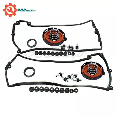 Juego de juntas de cubierta de válvula izquierda derecha con válvulas PCV para BMW 545i 550i 645Ci 650i V8 Foto 1 de 4