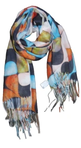 New Printed Fringed Rectangle Scarf One Size BNWT - Picture 1 of 3
