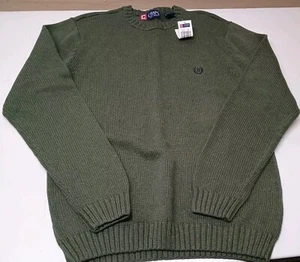 Maglione girocollo uomo small chaps verde pesante nuovo con etichetta - Foto 1 di 2
