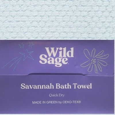 3 nuevas toallas de baño Wild Sage Savannah de secado rápido 30x54 pulgadas - color jade a la luz de la luna Foto 1 de 4