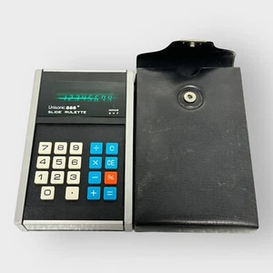 Unisonic SLIDE RULETTE Modell 888 Vintage Taschenrechner getestet mit Etui - Bild 1 von 8
