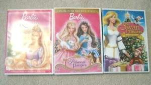 Set of 3 Barbie Princess Children DVD Movies - Imagen 1 de 1