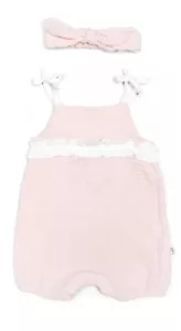 Rabbit+Bear 100% Organic Cotton 2 Piece Romper and Headband Set - Picture 1 of 3