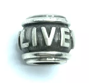 Brighton Marquee Live Inspirational Crystal Hearts Silver Spacer Bead - Picture 1 of 5