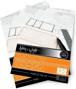 Ashton and Wright - A5 Transparentblock - 60 g/m² Papier - 60 Blatt - 2er Pack - Bild 1 von 3