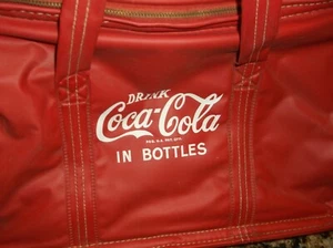 VINTAGE COCA COLA COKE SODA COOLER VINYL COOLERS NICE DISPLAY ITEM PLASTIC OLD - Picture 1 of 12