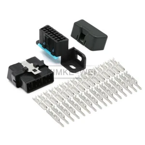 16 Pin Delphi GM OBD2 Serial Port Male/Female Connector Data Link DLC Repair Kit - Picture 1 of 11
