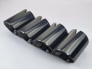 Golf R MK7 3.75" Stainless Exhaust Tips  - DIRECT REPLACEMENT SLIP ON Black - Picture 1 of 4