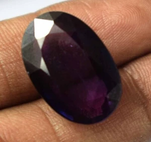 Ovaler lila blauer Boysenberry Saphir 18,35 kt natürlicher Edelstein zertifiziert C5317 - Bild 1 von 9