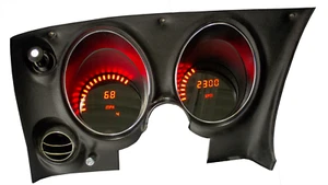 C3 Corvette 1968-1977 LED Digital Dash Gauge Instrument Cluster Direct Fit RED - Picture 1 of 5
