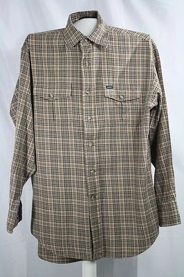 Daniel Cremieux Flannel Shirt Long Sleeve Button Down Brown Black Plaid Men's S - Image 1 of 4