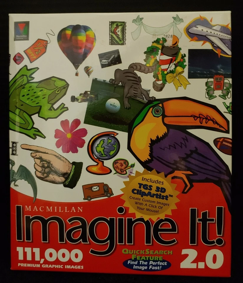 Macmillan 1999 Imagine It 111,000 Premium Graphic Images 2.0 Hard to Find NIB - Image 1 of 3