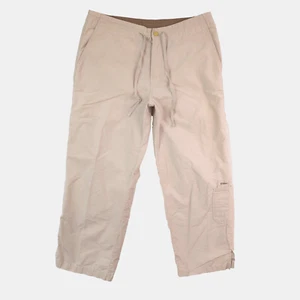 Columbia Damen leichte Caprihose mit Kordelzug hellbraun khaki Gr. S Cargotasche - Bild 1 von 13
