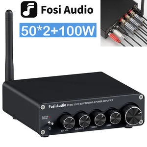 Fosi Audio BT30D-S Bluetooth Amplifier 2.1 Channel Hi-Fi Stereo Audio 50x2+100W - Picture 1 of 8