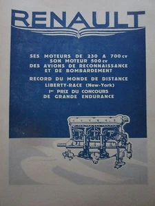 1926 PUB RENAULT MOTOR LUFTFAHRT FLUGZEUG RECORD DISTANCE LIBERTY RACE ORIGINAL ANZEIGE - Bild 1 von 1