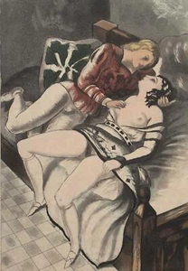 BERTHOMME SAINT ANDRE :  Le coquin et la dame, 2 EAUX FORTES, 1931 - Imagen 1 de 7
