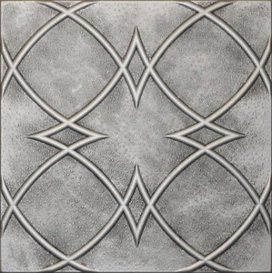 Wohnkultur Deckenfliesen, Kleben, Schaum, 20""x20"" R23W Antik Silber 8 Stck. Konvolut - Bild 1 von 2