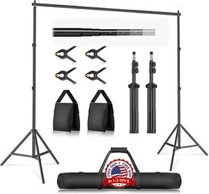 Kit De Estructura De Soporte De Muselina Canvas Para Fotografia Foto Y Video NEW - Picture 1 of 8