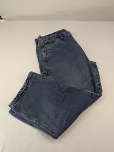 lined jeans 42x30 Schmidt Straight Regular Blue Cotton Jeans Nice Plaid - Picture 1 of 14