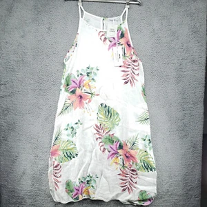 Lungo L'Arno 100% Linen Floral Slip Sun Dress Long Small Slit Sides Straps - Picture 1 of 12