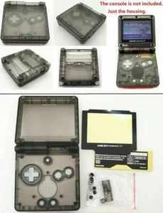 GBA SP Game Boy Advance SP Ersatzgehäuse Schale transparent klar schwarz! - Bild 1 von 1