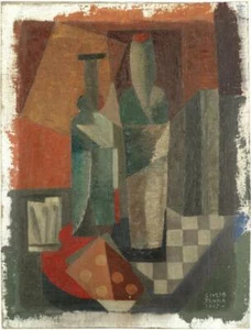 Natura Morta Still Life – Giulio D’Anna Midcentury Italian Futurist Cubist Print - Picture 1 of 1